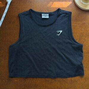 Gymshark Black Cropped Muscle Tank